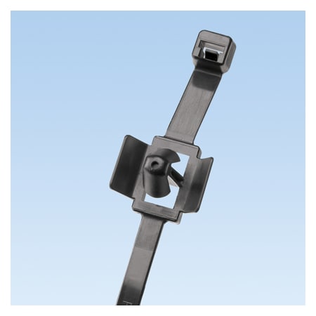 Panduit Cable Tie, 6 in L, 1-3/16 in Max Bundle Dia., Black, Nylon 6/6, 50 lb Strength, 500 PK PLWP30SC-D30